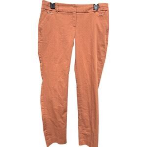 Haft Womens Pants 42 Burnt Orange All Over Print Trousers Career Wear Casual